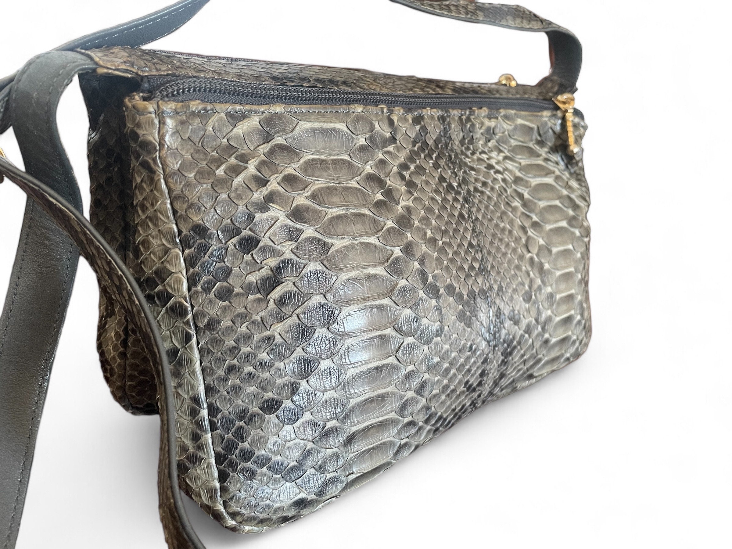 Grey snake print bag hotsell