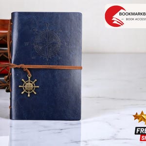 Cuaderno de cuero recargable / Diario espiral con dije de ancla / Diario de viaje retro / Libreta de notas con cubierta de PU para escribir / Libreta de notas de regalo / Papelería
