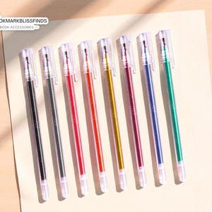 Set glitterkleuren | Schrijfstift met dikke punt | Kleurrijke, duurzame inkt | Schoolkunst briefpapier | Cadeau-idee voor creatief tekenen