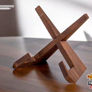 Présentoir à recettes en bois | Support pour livre de cuisine Menu de cuisine | Présentoir de livre de bureau | Support pour cadre photo | Décoration d'étagère de lecture | Décoration minimaliste pour la maison