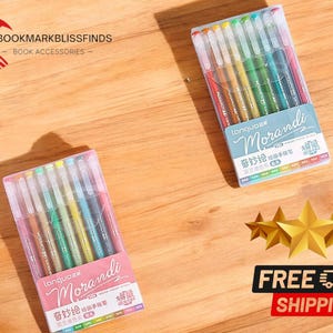 0.5 mm Multicolor Fineliner Set | 9 Stück Gelstifte | Süßer Schul und Bürobedarf | Bunte Fine Point Schreibgeräte