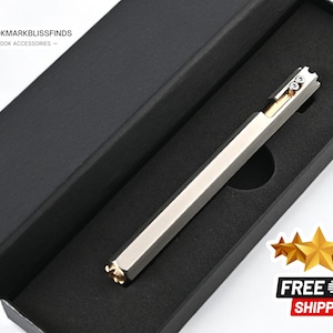 Zeshoekige pen voor zwaar gebruik | Intrekbare balpen Bolt Action | Tactische EDC-tool | Campingpen Glasbreker | Duurzaam schrijfartikel