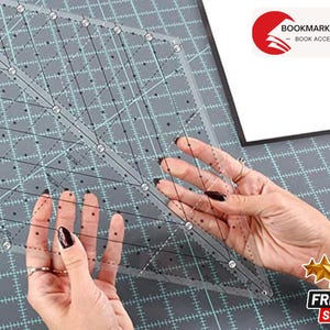 Linijka diamentowa 60 stopni | Szablon do pikowania tkanin | Przewodnik po cięciu patchworku | Plastikowy szablon do szycia | Narzędzie do pikowania DIY