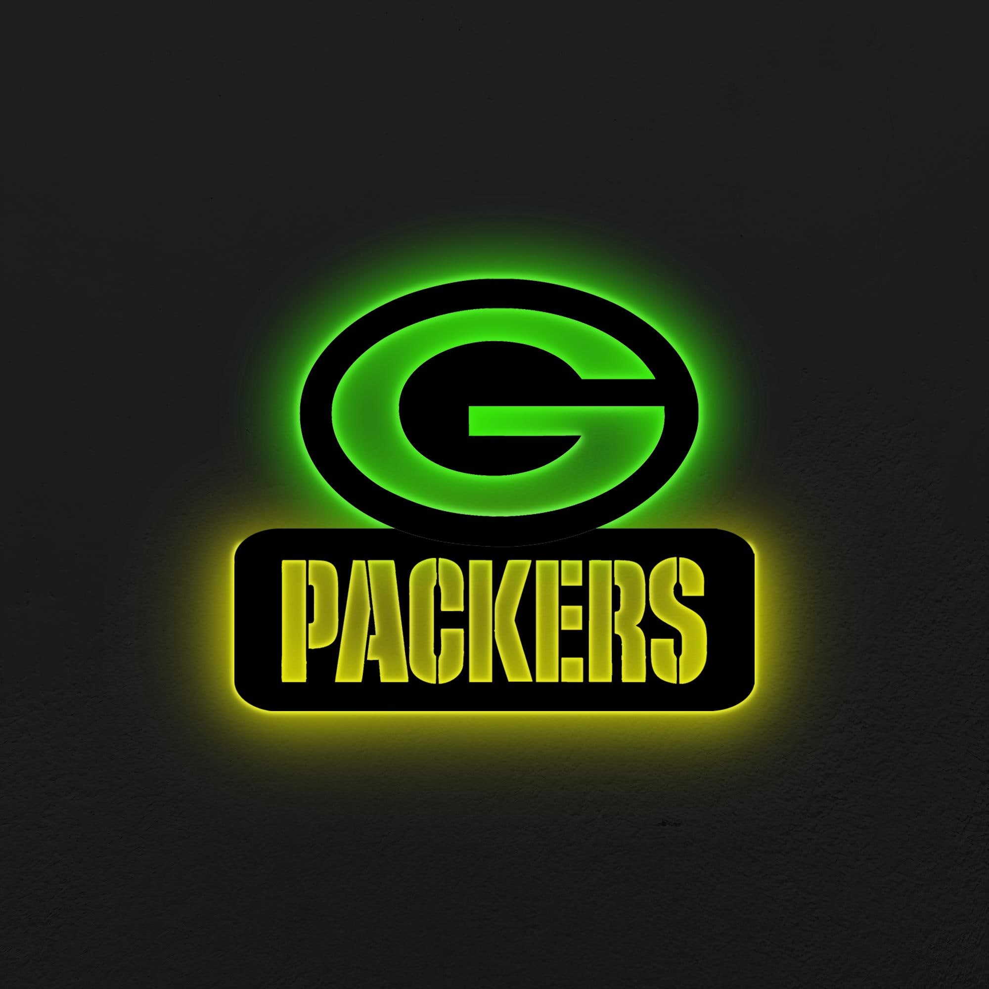 Green Bay Packers LED Wall Art: Color Changing NFL Decor - Etsy, image size:2000x2000