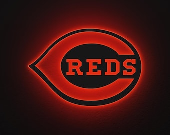 Cincinnati Reds LED Wall Art: Color Changing Baseball Sign