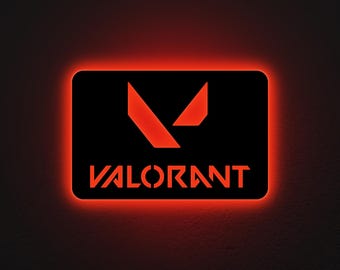 Valorant LED Sign: RGB Gaming Room Decor, Gamer Gift