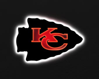 Kansas City Chiefs LED Wall Decor: Color Changing Football Sign