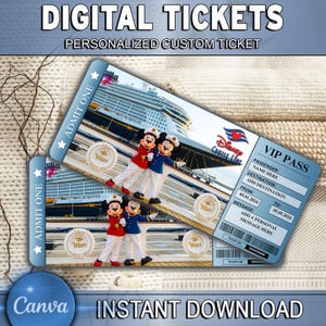 Ingresso surpresa do Mickey Cruise para impressão Ingresso surpresa para parque temático, ingresso para revelação de presente, revelação do cartão de embarque PDF Download