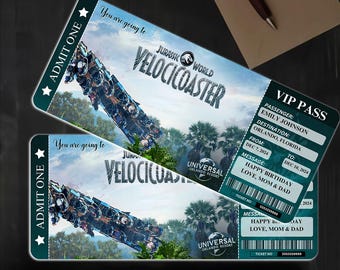 Editable Universal Trip Ticket, Surprise Reveal Boarding Pass (Digital Download)