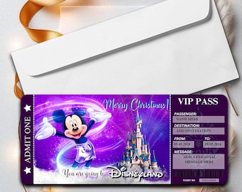 Personalised Disneyland Ticket | Surprise Holiday Reveal Keepsake