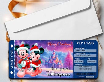 手書きのディズニークリスマスディズニーワールドリビールチケット