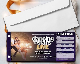 Dancing With The Stars 2026 Physical Ticket, Event Ticket Souvenir, Surprise Gift Ticket, Collectible Faux Event Admission Ticket