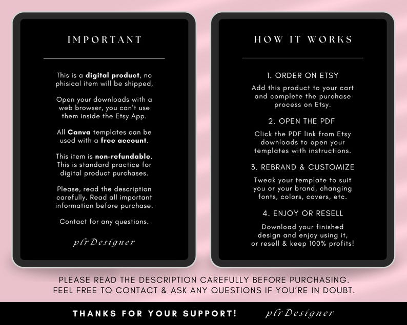 Sell on Etsy for Passive Income High Quality Premium PLR Hyperlinked Digital Planner with Private Label Rights