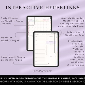 PLR Resell Undated Goodnotes Planner Dated PLR Planner Hyperlinked Digital Planners Bundle