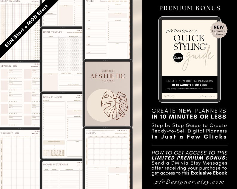 Quick Styling Easy Customizable Canva Template Instant Download Link for Personal and Commercial Use