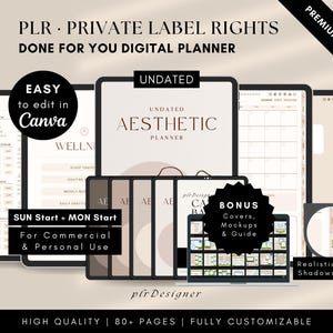 PLR Digital Planner with Resell Rights for Goodnotes Notability Noteshelf Xodo Nebo Samsung Notes