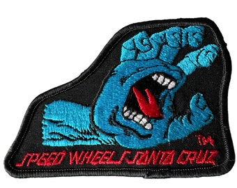 Vintage 1990s Super Rad Santa Cruz Screaming Hand Speed Wheels Patch