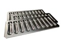 Set of 3 Vintage Metal Lady Finger Trays-From Marshall Fields-Made in France T1