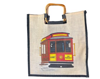 Large Koret Cable Car San Francisco, California w/ Bamboo Handles