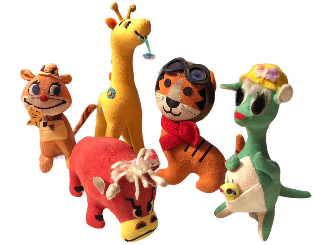 Vintage Dakin Dream Pets 1990s Rereleases Lion Kangaroo Bull