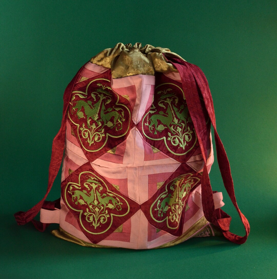 Medieval Gothic Embroided Backpack - Etsy