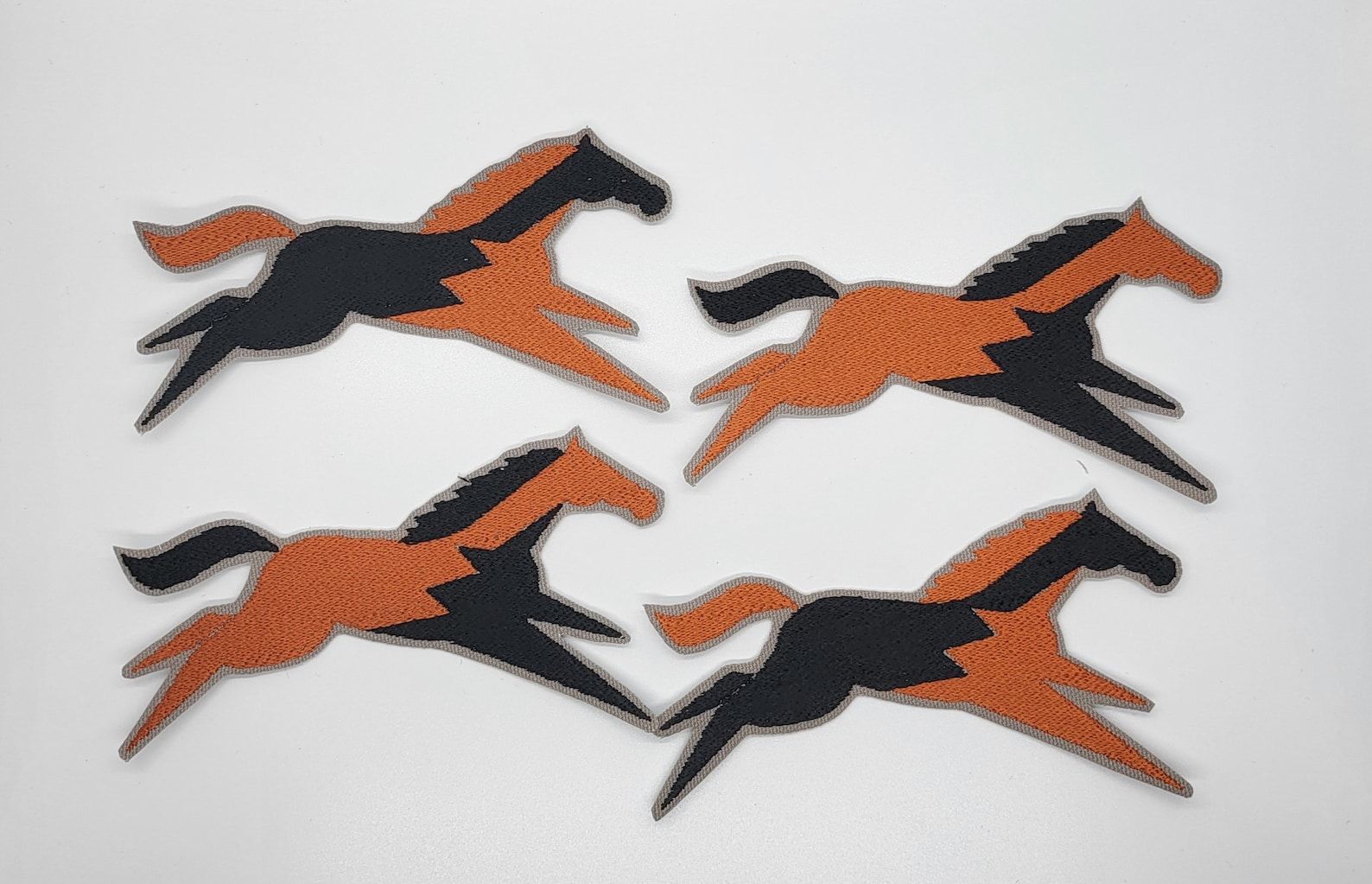 Ledger Horses Iron on Applique Patches, Native American, Embroidered