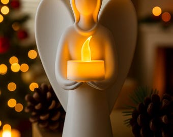 Christmas Angel Tealight Holder – Holiday Décor & Memorial Gift