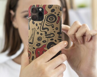 Bold Abstract Phone Case Unique Artistic Design for iPhone 16 15 14 13 12  Pro Max 8 Plus X, Samsung Galaxy S25 S24 S22 Ultra, Pixel 9 Pro