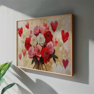 Valentine's Day Frame TV Art | Romantic Floral Digital Download ...