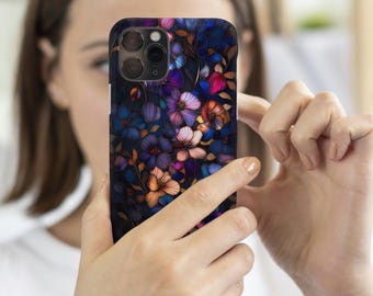 Förtrollad trädgård – målat glas – telefonskal till iPhone 16, 15, 14, 13, 12, Samsung Galaxy S25, S24 Ultra, Google Pixel 9, 8, 7 Pro