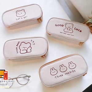 Lindo estuche impreso / almacenamiento de papelería / accesorios de útiles escolares
