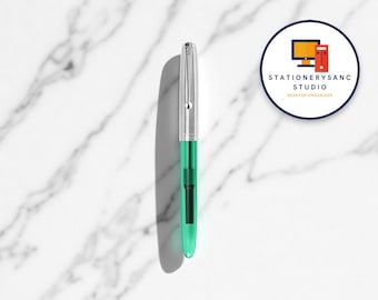 Transparent Fountain Pen: 0.38mm Fine Nib for Creative Writing