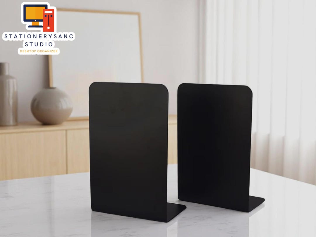 Desktop Book Organizer | Metal File Stand Rack | Non Slip Display ...