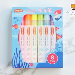 Glow in the Dark Markers: Neon UV Reactive Acrylic Paint Pens, 8 Colors