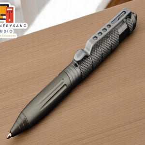 Bolígrafo táctico multiherramienta EDC / Herramienta de rescate de supervivencia / Punta útil para acampar / Diseño de agarre antideslizante / Equipo de acero portátil