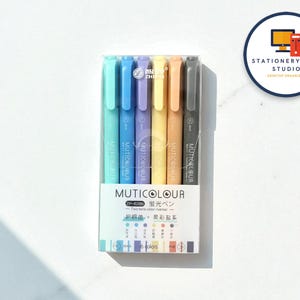 Retro Double-Headed Highlighter Pens | Fluorescent Drawing Markers Set | 6-24 Colors for Students | Art Supplies and Stationery