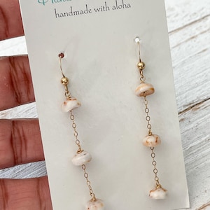 Puka Shell Drop earrings
