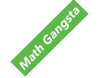 Pegatinas sin burbujas de Math Gangsta