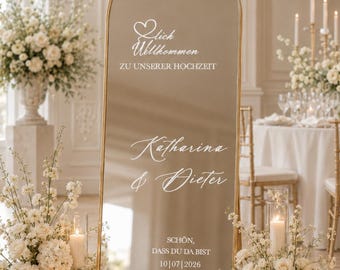 Schriftzug Spiegel | Personalisierung Spiegel | Hochzeit Sticker | Schriftzug Aufkleber | Personalisierung Sticker | Spiegelplot