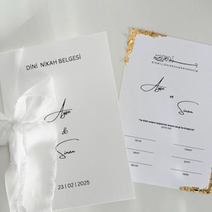 Imam Nikah Belgesi | Dini Nikah Belgesi | Nikkah Zertifikat | Islamische Eheurkunde