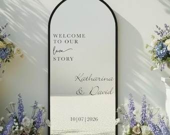 Schriftzug Spiegel | Personalisierung Spiegel | Hochzeit Sticker | Schriftzug Aufkleber | Personalisierung Sticker | Spiegelplot