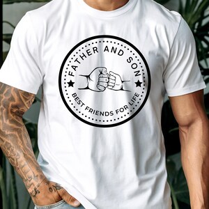 Father and Son Best Friends Tee, Unisex Jersey T-Shirt, Father&#39;s Day Gift, Family Bonding Shirt, Casual Wear, Matching Outfits
