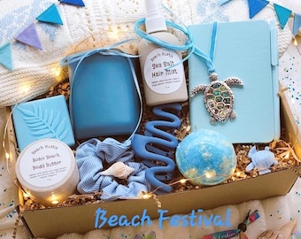 Beach Festival Gift Set/ Summer Birthday Box/ Beach Lover Gift/ Sea Turtle Gifts