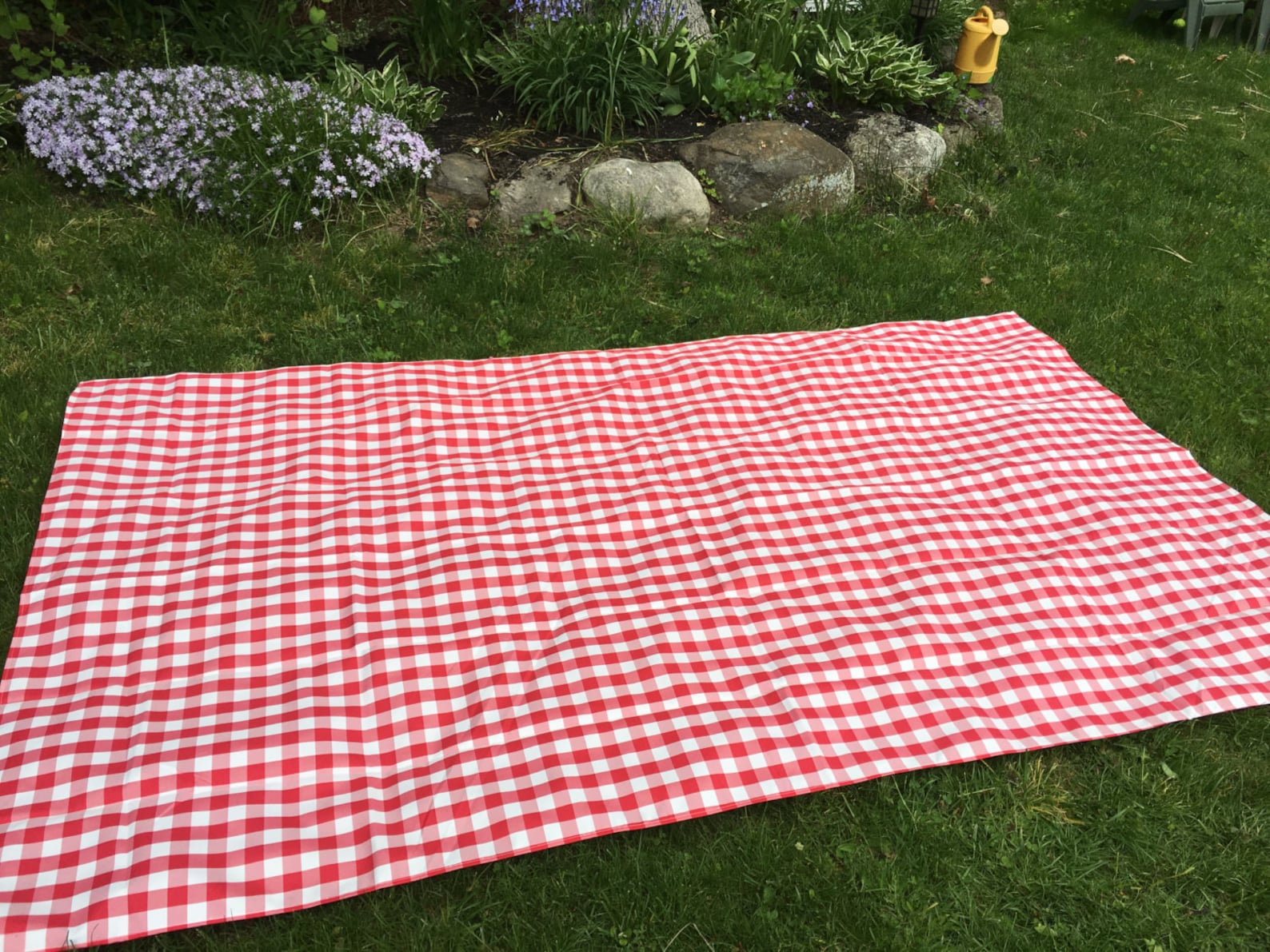 Red and White Gingham Picnic Blanket Etsy