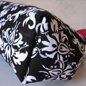 Black, White and Fuschia Clutch, Handmade image 5