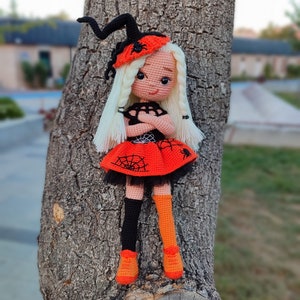 English Pdf, Halloween Doll, Pumpkin Witch, Crochet Doll, Doll Pattern, Amigurumi Pdf, Halloween Crochet Pattern, Crochet Pdf, Amigurumi Toy