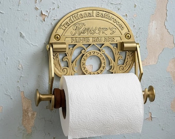 Luxury Solid Brass Toilet Paper Holder – Medieval Retro Vintage Wall Mount Bathroom Hardware