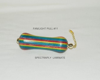 Light/Fan Pulls, Artisan Handcrafted, Set #11, Spectraply wood laminate