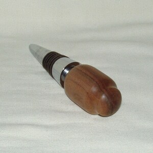 Bottle Stopper-Corkscrew #105, Artisan Handcrafted Handle in Peruvian Pepperwood, Stainless Steel,  Gift, Any Occasion, Men, Women, Holiday