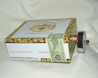Kaleidoscope, Image Wheel, Artisan Crafted in Used Cigar Box #1, Gift for All Ages and for Any Occasion, Christmas, Graduation, Men, Women